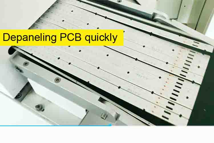 ASC-900 machine depaneling PCB board only need 5 sec.